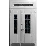 Парадная уличная белая дверь Сибирь для коттеджа Парадная уличная белая дверь Сибирь для коттеджа