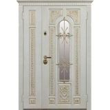 Двупольная дверь Lazio (Лацио) белая с золотой патиной - белая с золотой патиной Двупольная дверь Lazio (Лацио) белая с золотой патиной - белая с золотой патиной