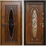 Входная металлическая дверь "Монарх" с художественной фрезой,окном и ковкой. Входная металлическая дверь "Монарх" с художественной фрезой,окном и ковкой.