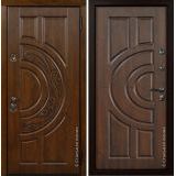 Дверь «Луна» Дуб темный-дуб золотистый. Дверь «Луна» Дуб темный-дуб золотистый.